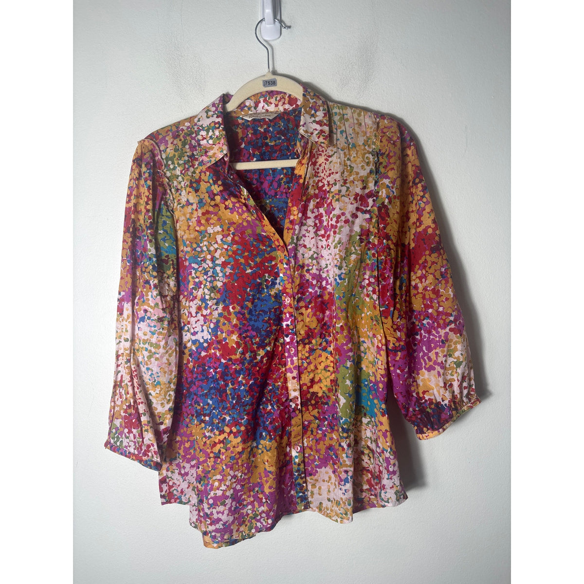 Robert Graham Multicolor Long Sleeve Cotton Button Up Shirt Sz M