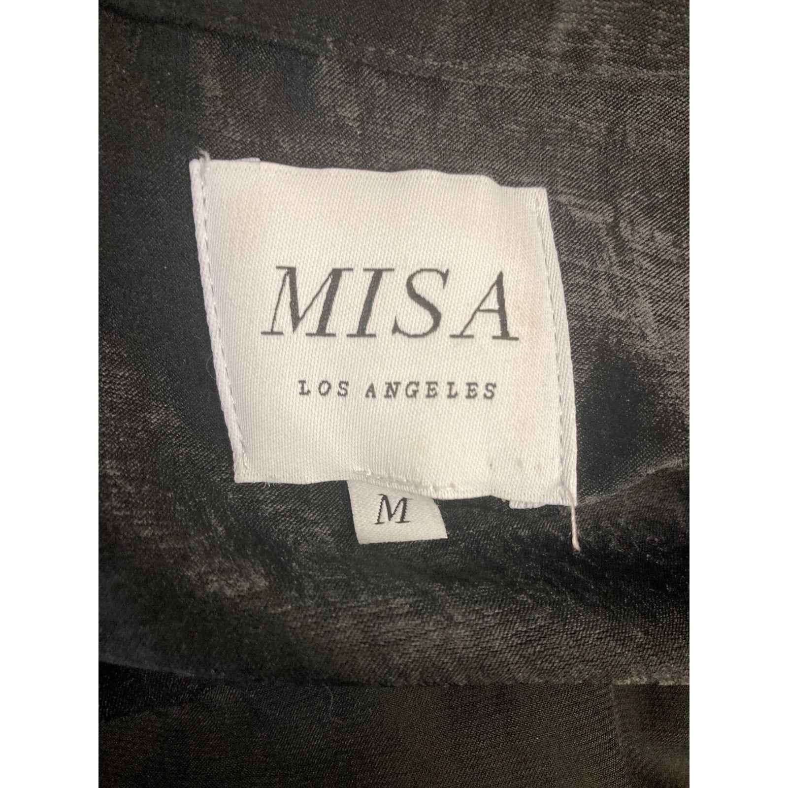 MISA Los Angeles Black Long Sleeve Mini Dress Sz M