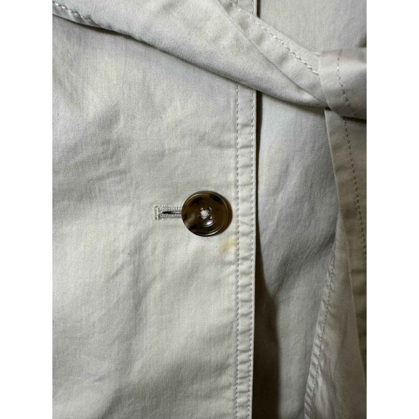 Cabi Tan Khaki Short Sleeve Short Belted Trench Coat Style Jacket Sz 4