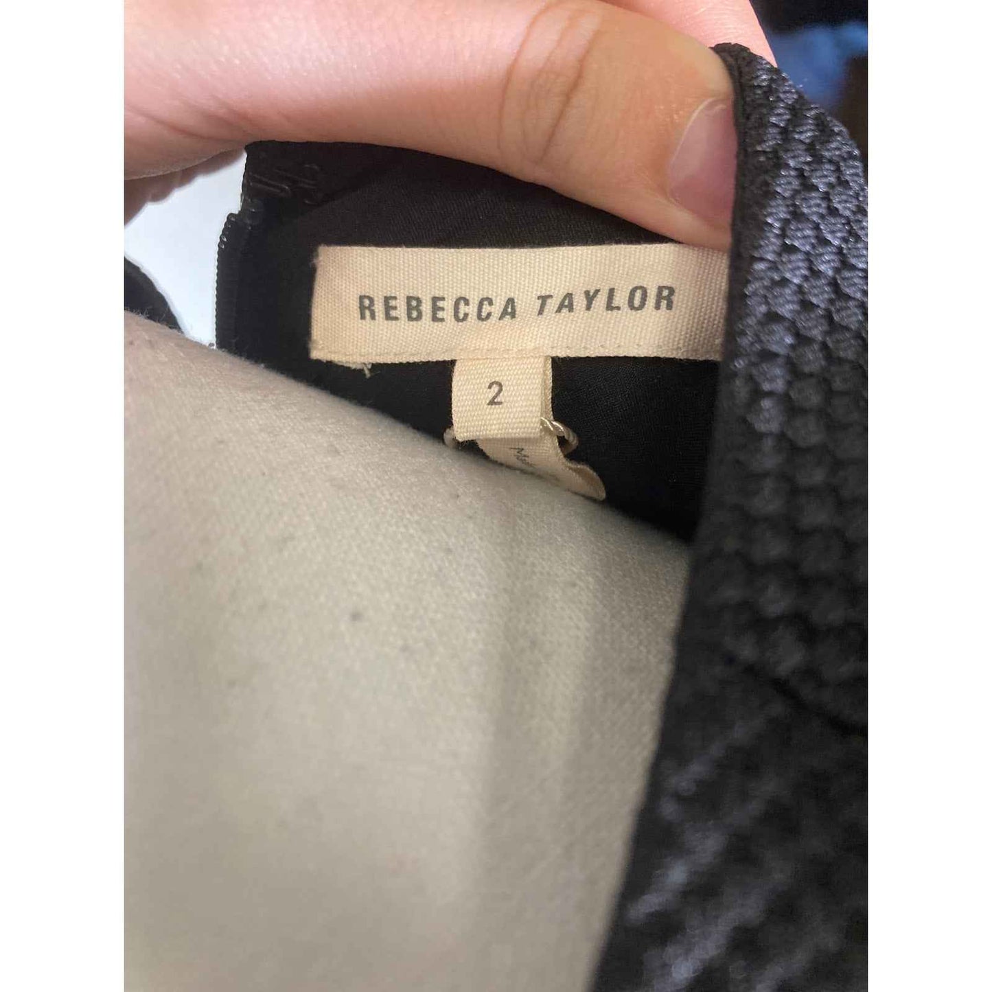 NWT Rebecca Taylor "Stacey Dress" Black Sleeveless Sheath Cocktail Dress Sz 2