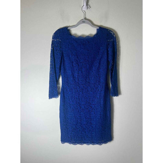 Cache Blue Long Sleeve Sheath Mini Dress Size 6