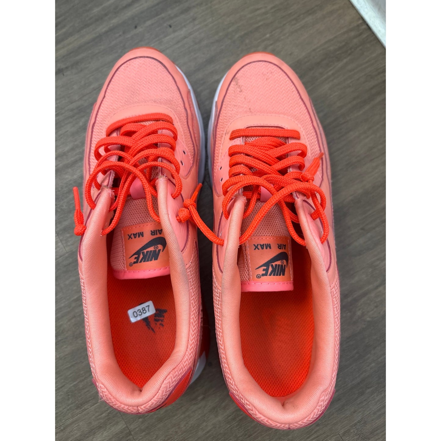 Nike Air Max 90 Ultra Neon Orange Tennis Shoe Sz 10