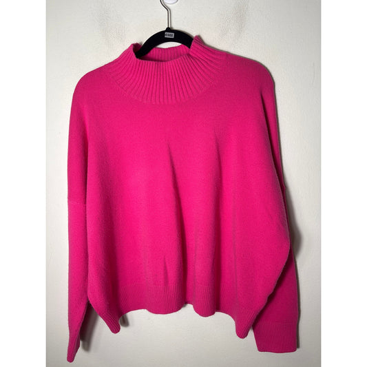French Connection Bright Pink Sweater Sz M