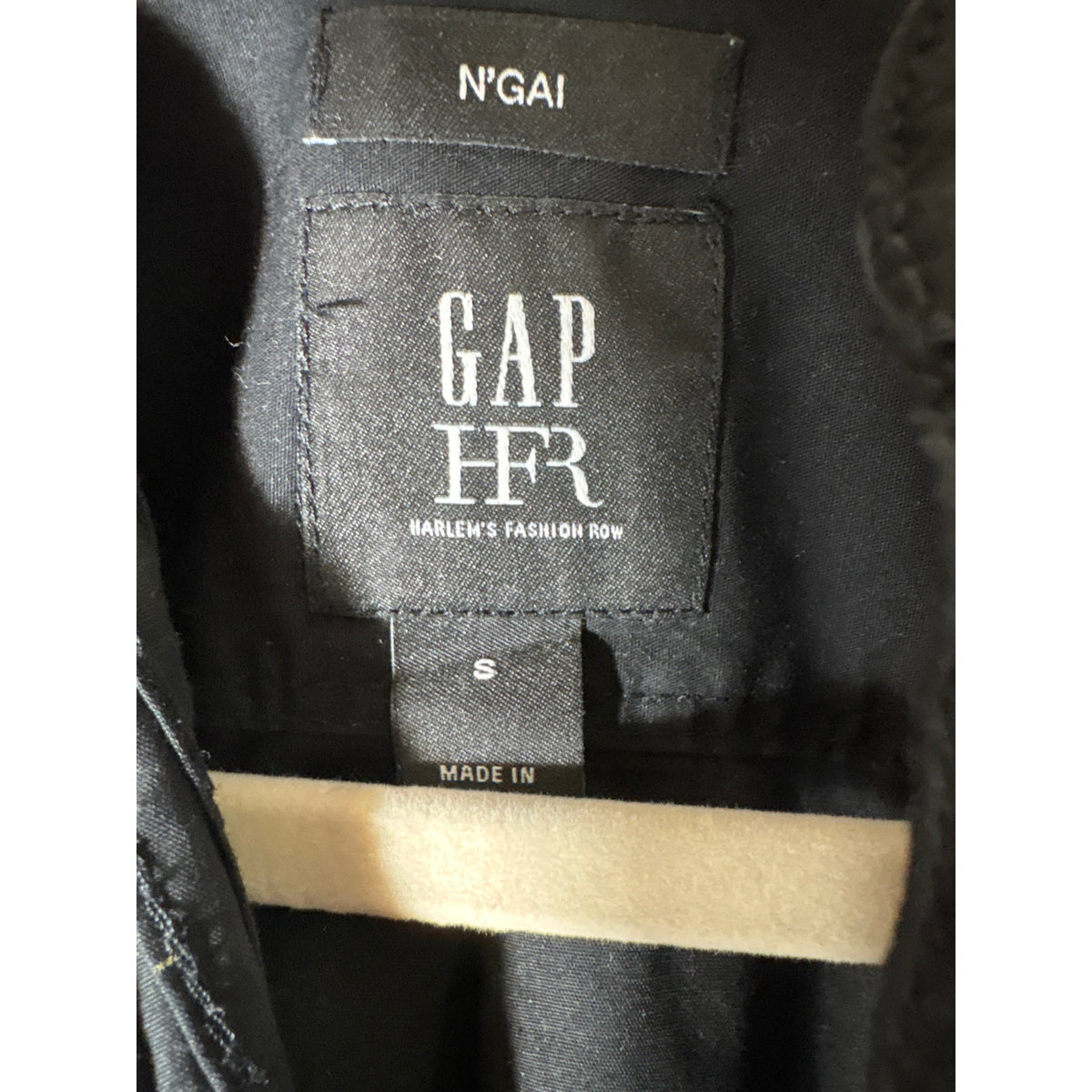 Gap N'GAI Black Pin Tuck Front Long Sleeve Cotton Shrt SZ S