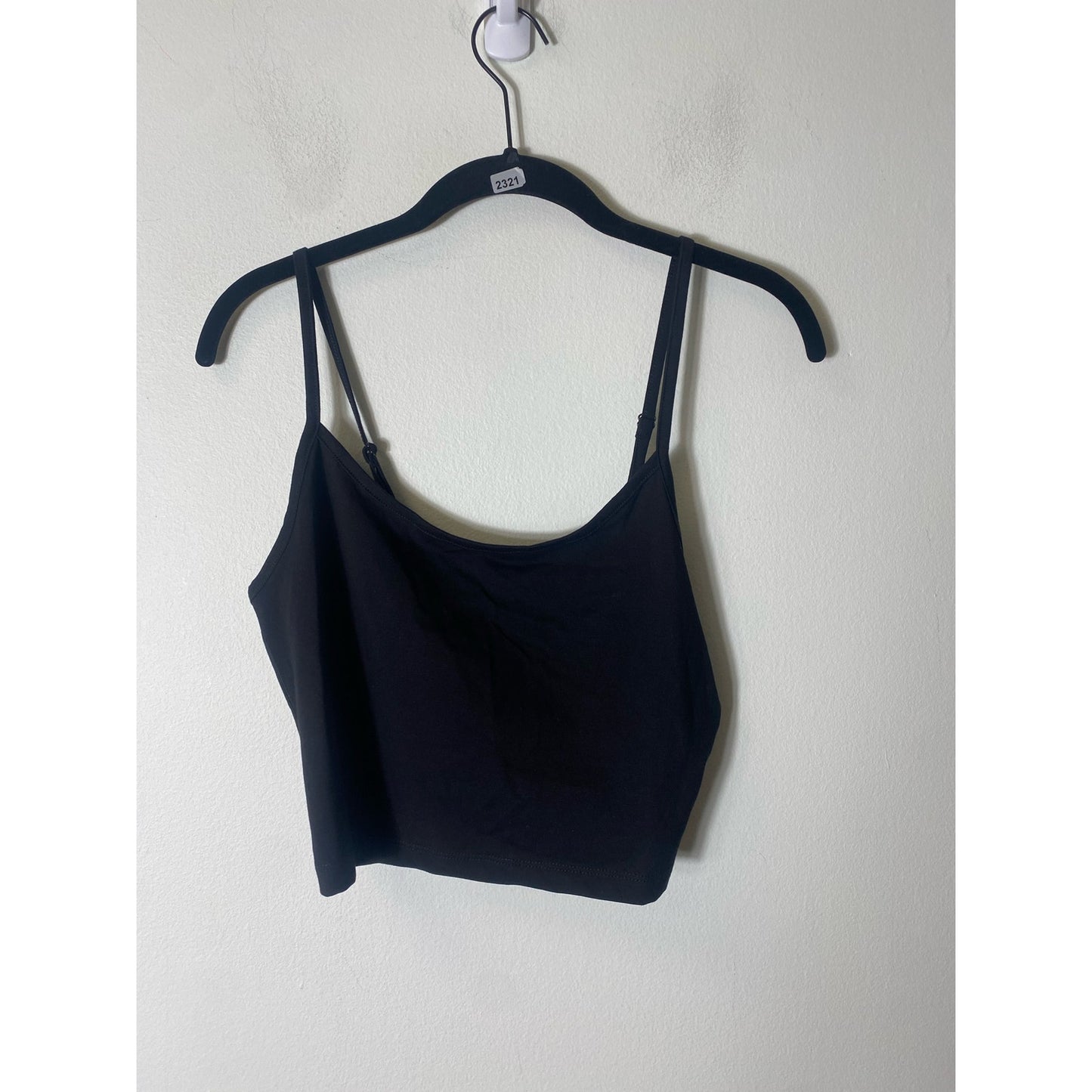 NWT Wildflo Studio Black Short Cami Tank Adjustable Strap Sz M