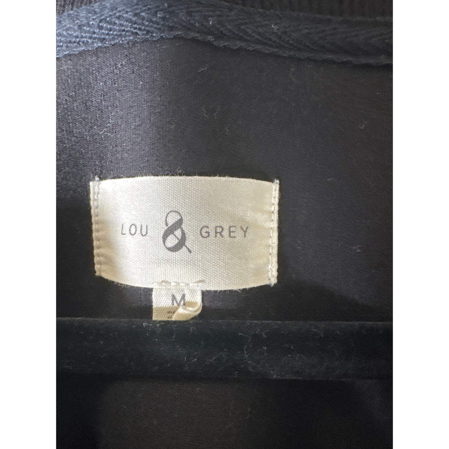 Lou & Grey Black Sweatshirt Long Sleeve Dress Sz M