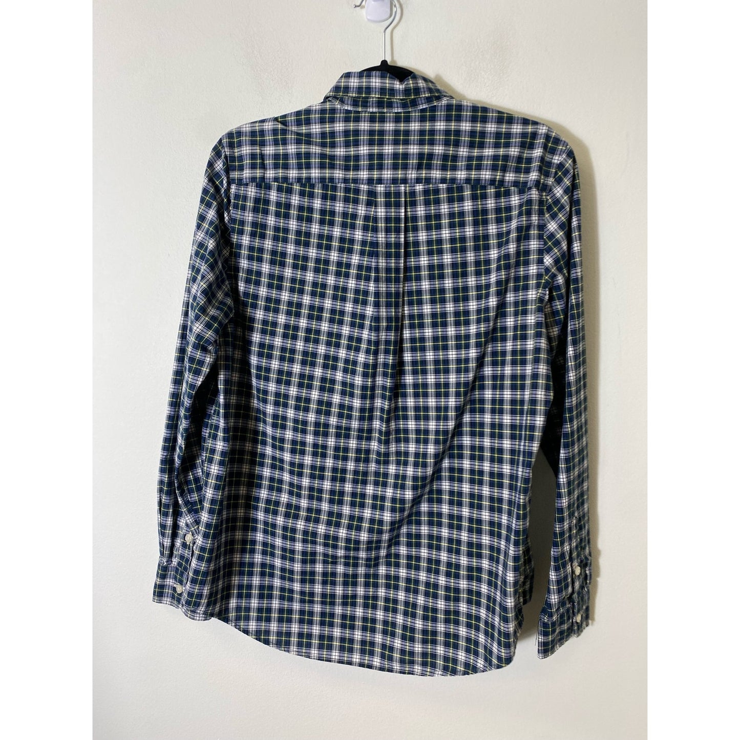Boy's Ralph Lauren Blue Green Plaid Button Up Sz XL