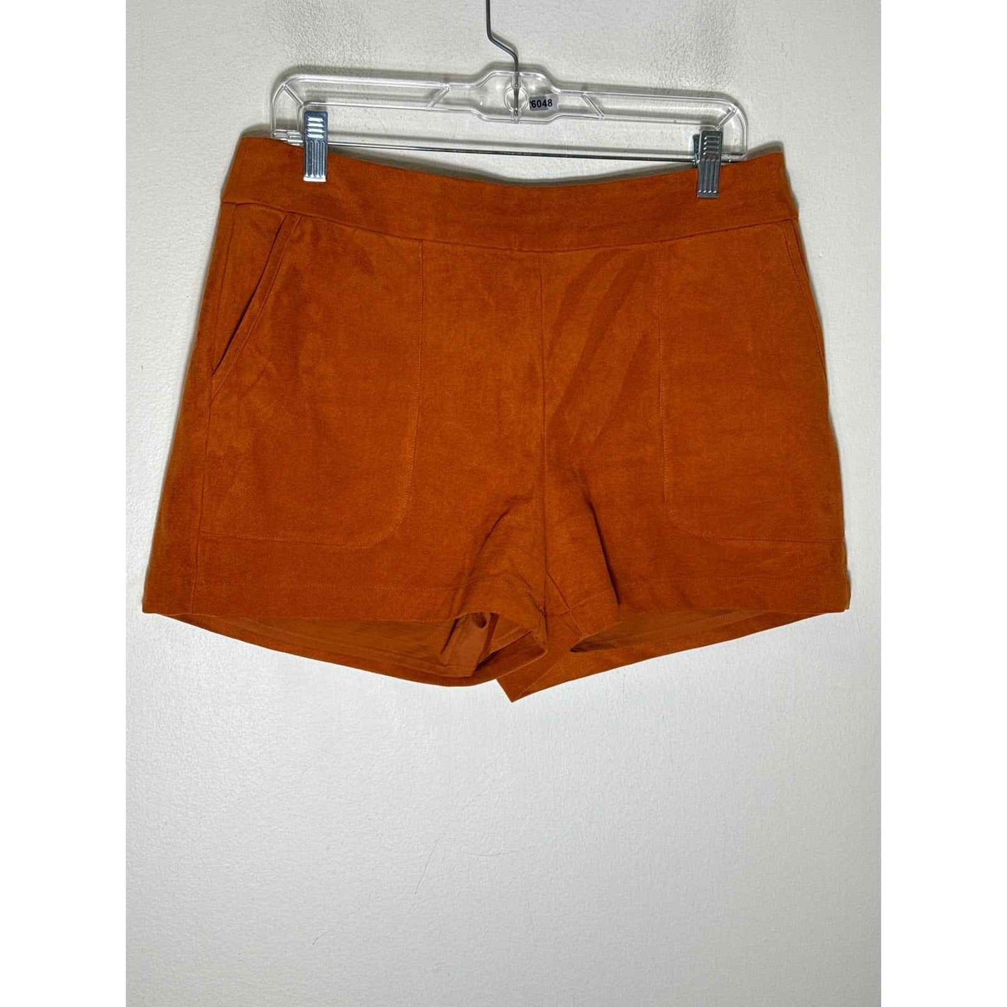 Marie Oliver Dark Orange Faux Suede Short Shorts Sz 6