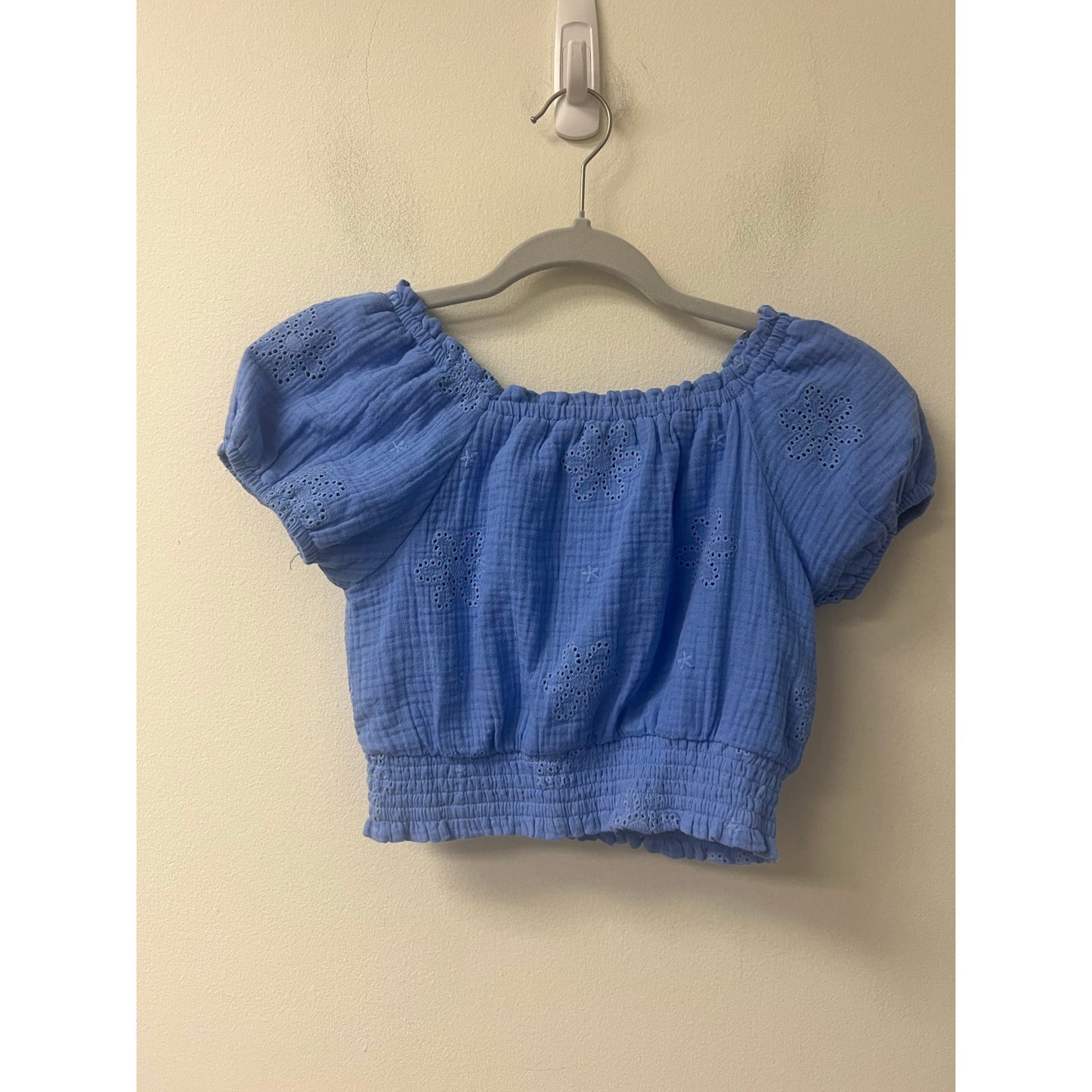 Cupcakes and Cashmere Girls Blue Shirt and Skirt Set Sz M(7/8)