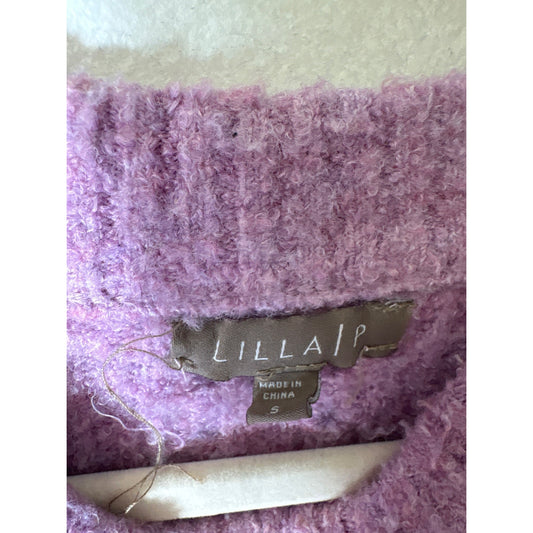 Lilla P Lavender Half Sleeve Knit Sweater Sz S