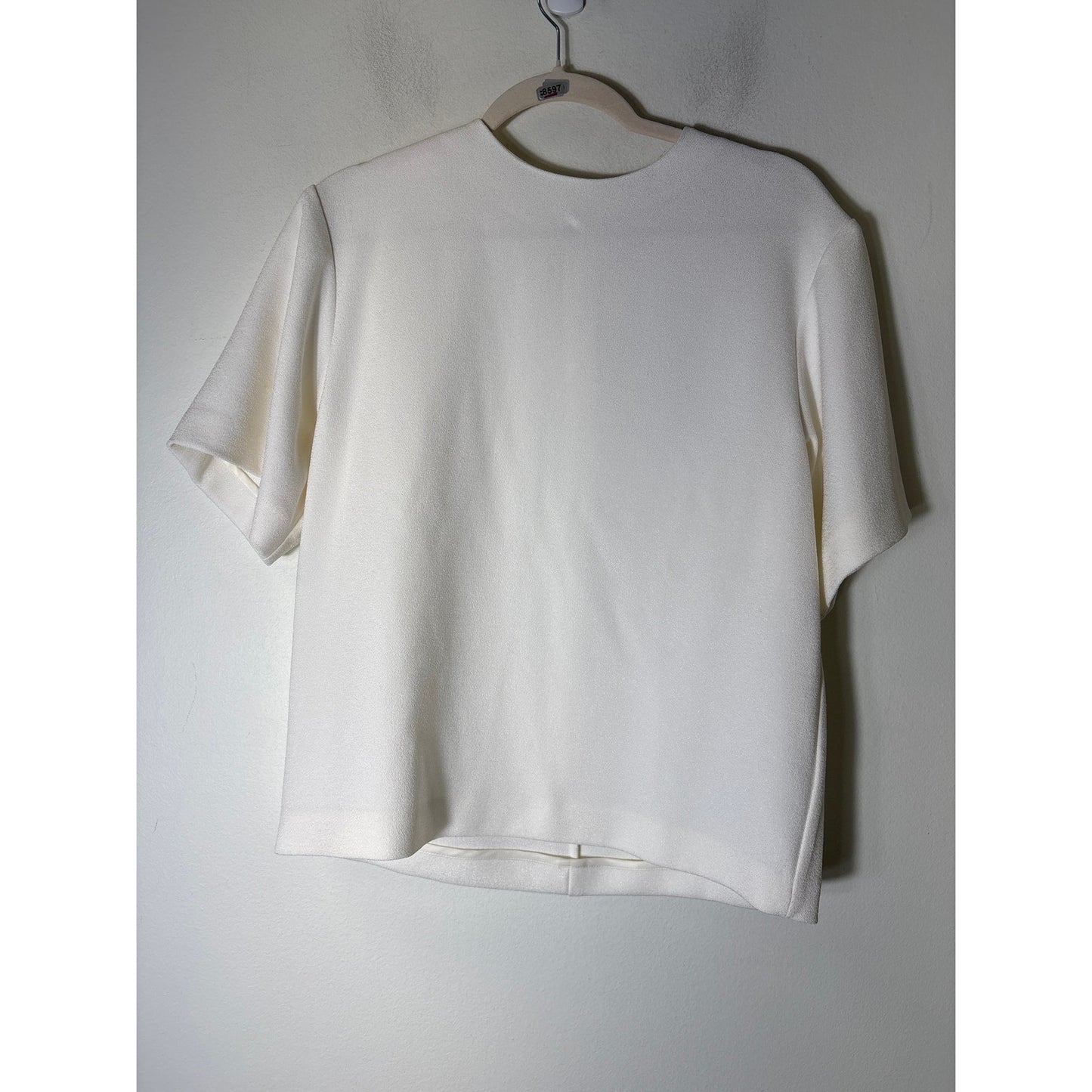 Anine Bing Cream Crepe Short Sleeve Blouse Sz XS