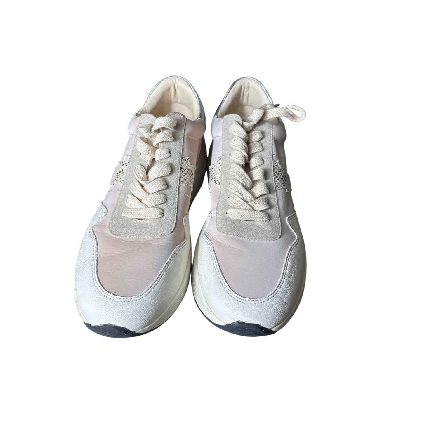NWOB White Raven Pink White Silver Fashion Sneaker Sz 8.5