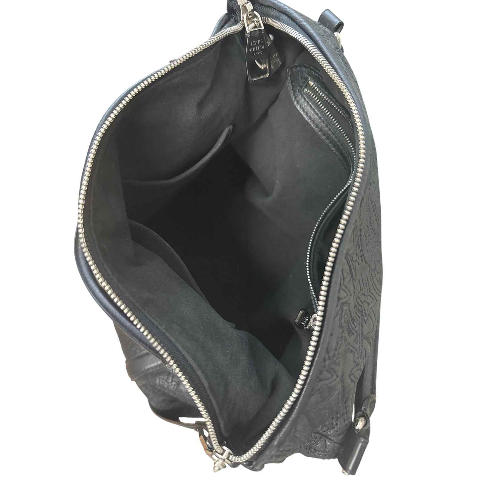 Louis Vuitton Antheia Ixia Monogram PM Black Leather Handbag