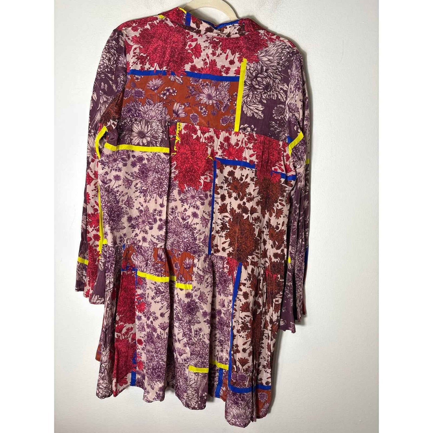 DHRUV KAPOOR Long Sleeve Patchwork mini Dress Sz S