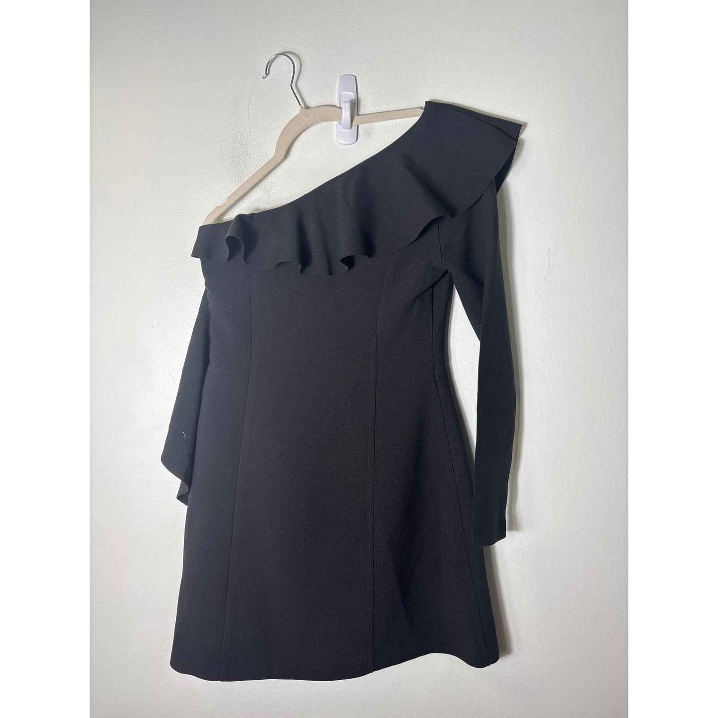 DO+Be Black One Shoulder cocktail Dress Sz S