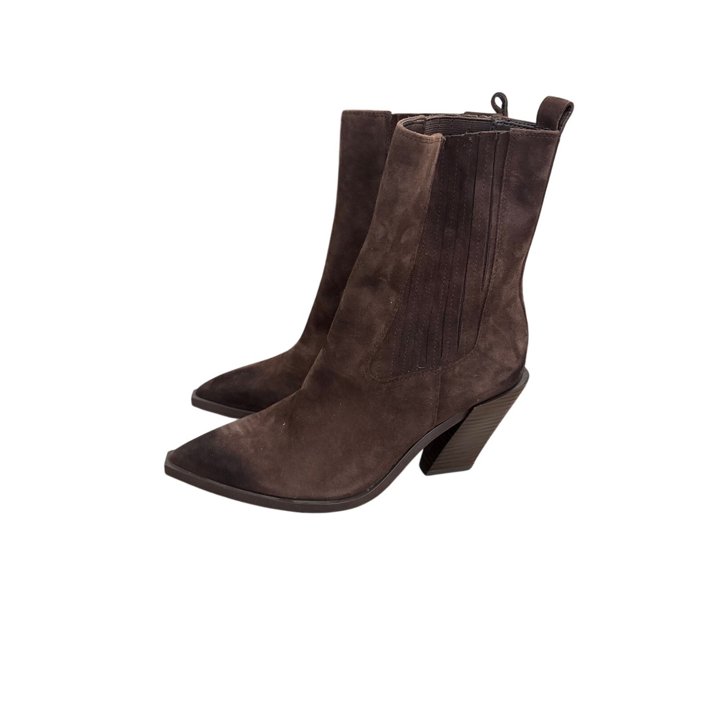 NWOB Sam Edelman Dark Brown Suede High Heel Bootie Sz 9.5