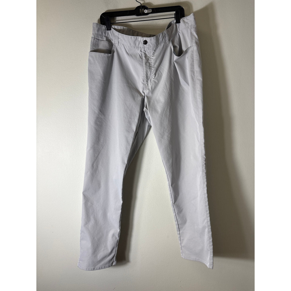 Peter Millar Lighter Gray Flat Front Pants Sz 40/32