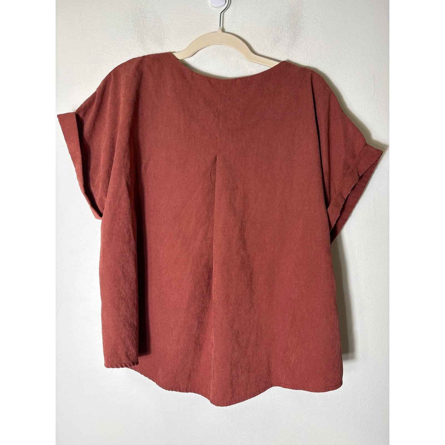 Buru Rusty Red hort Sleeve Top and Shorts Set Sz S
