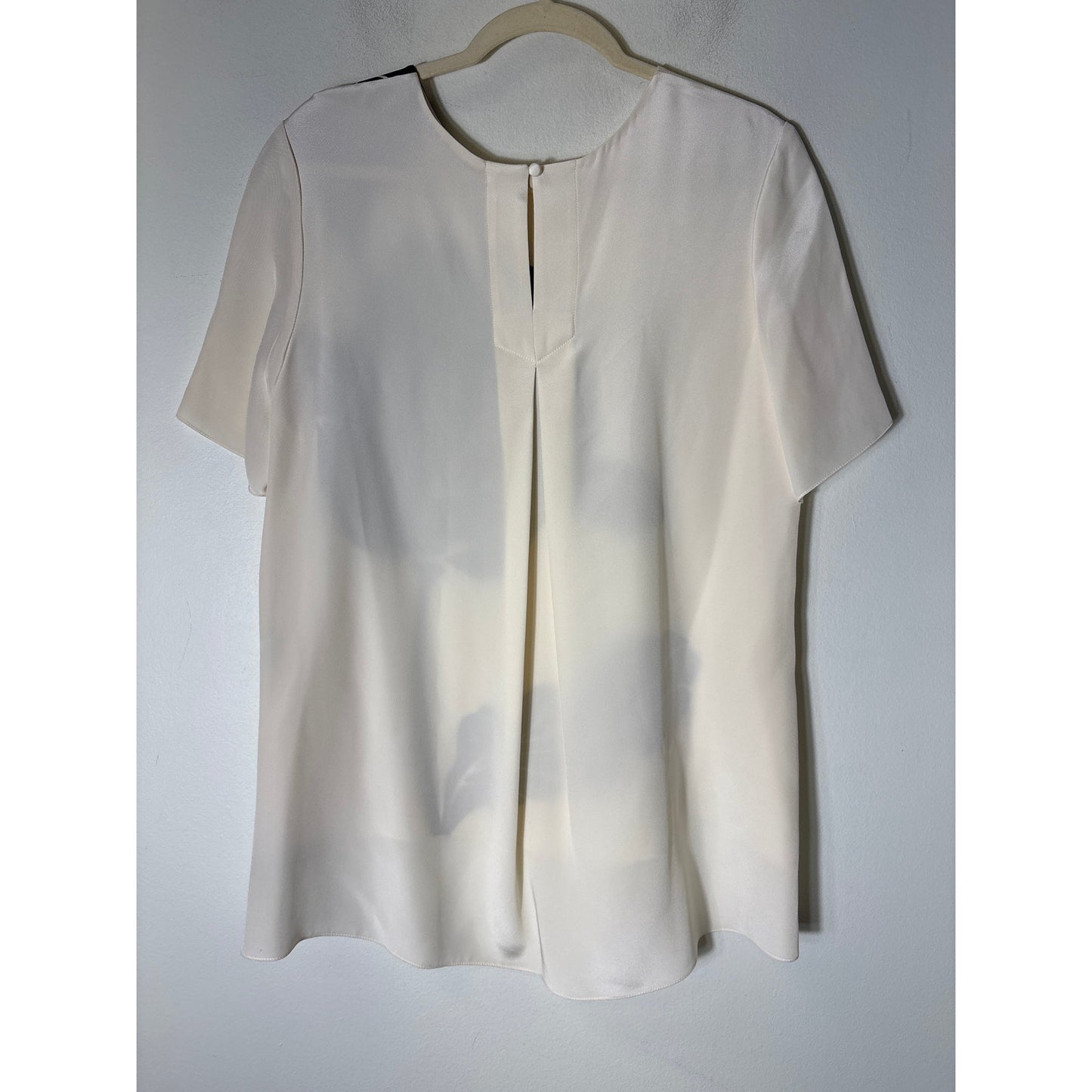 Adam Lippes Cream and Black Silk Half Sleeve Tunic sz 12