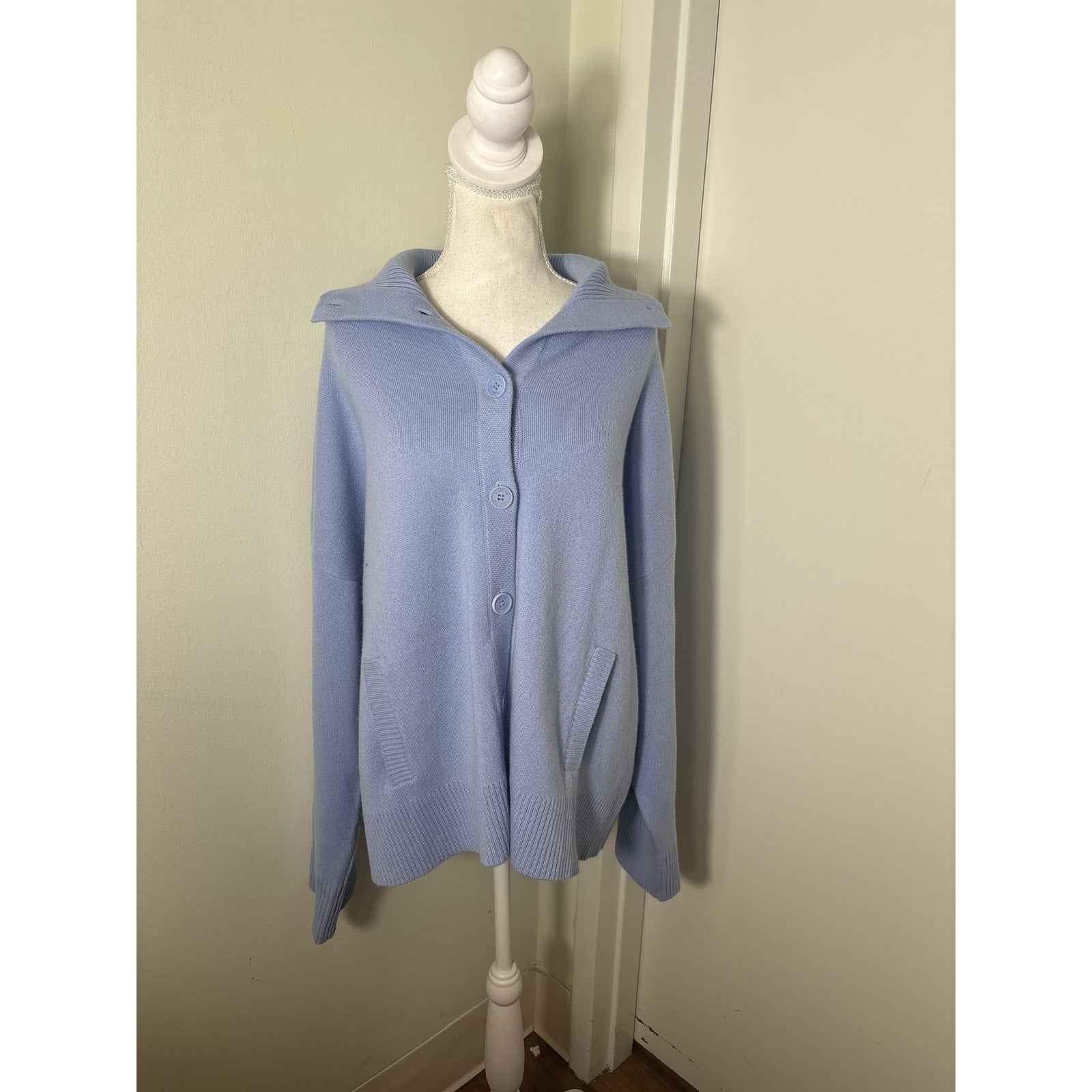 Sablyn Baby Blue Cardigan Sweater Sz M