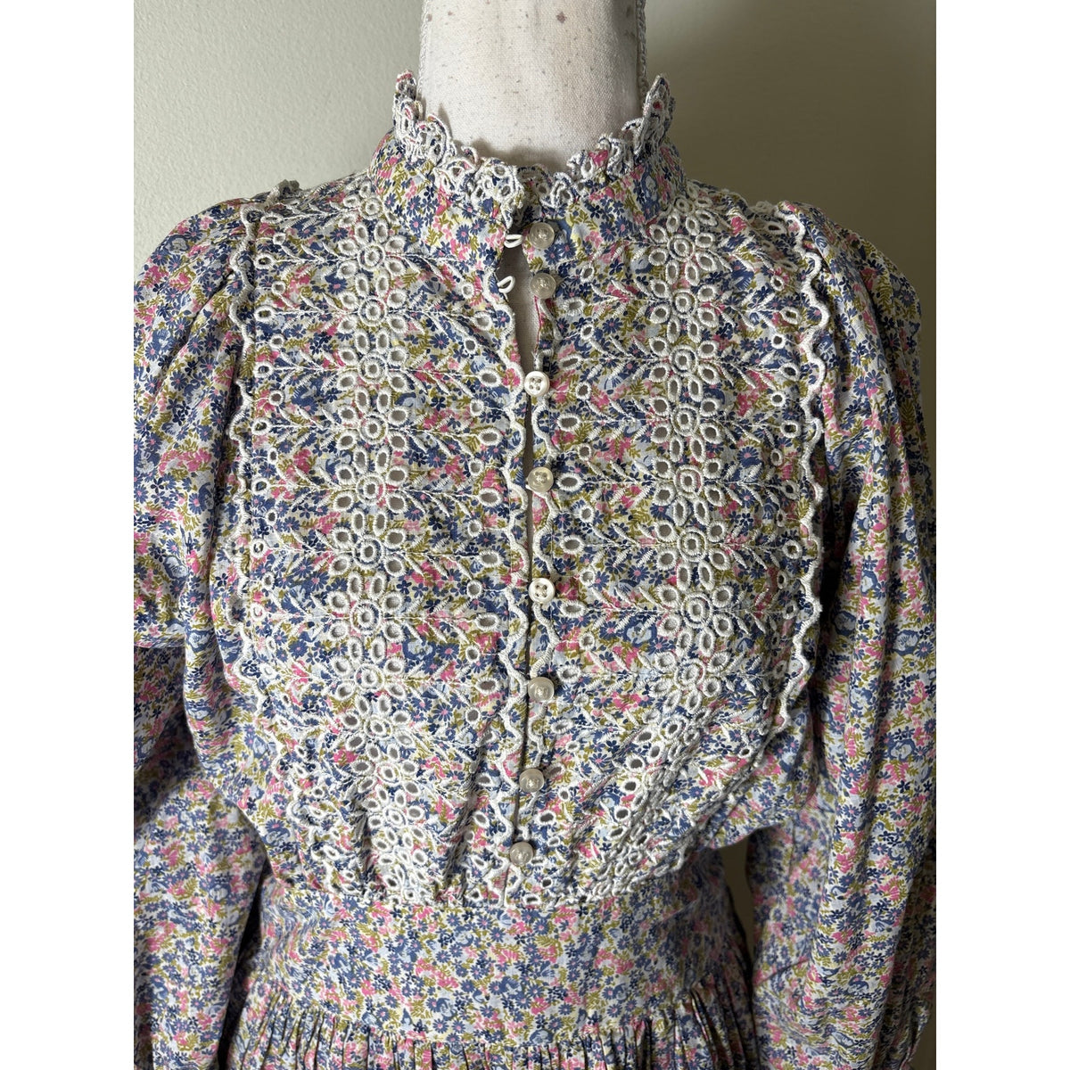 by TiMo Pink and Blue Mini Floral Dress Sz L