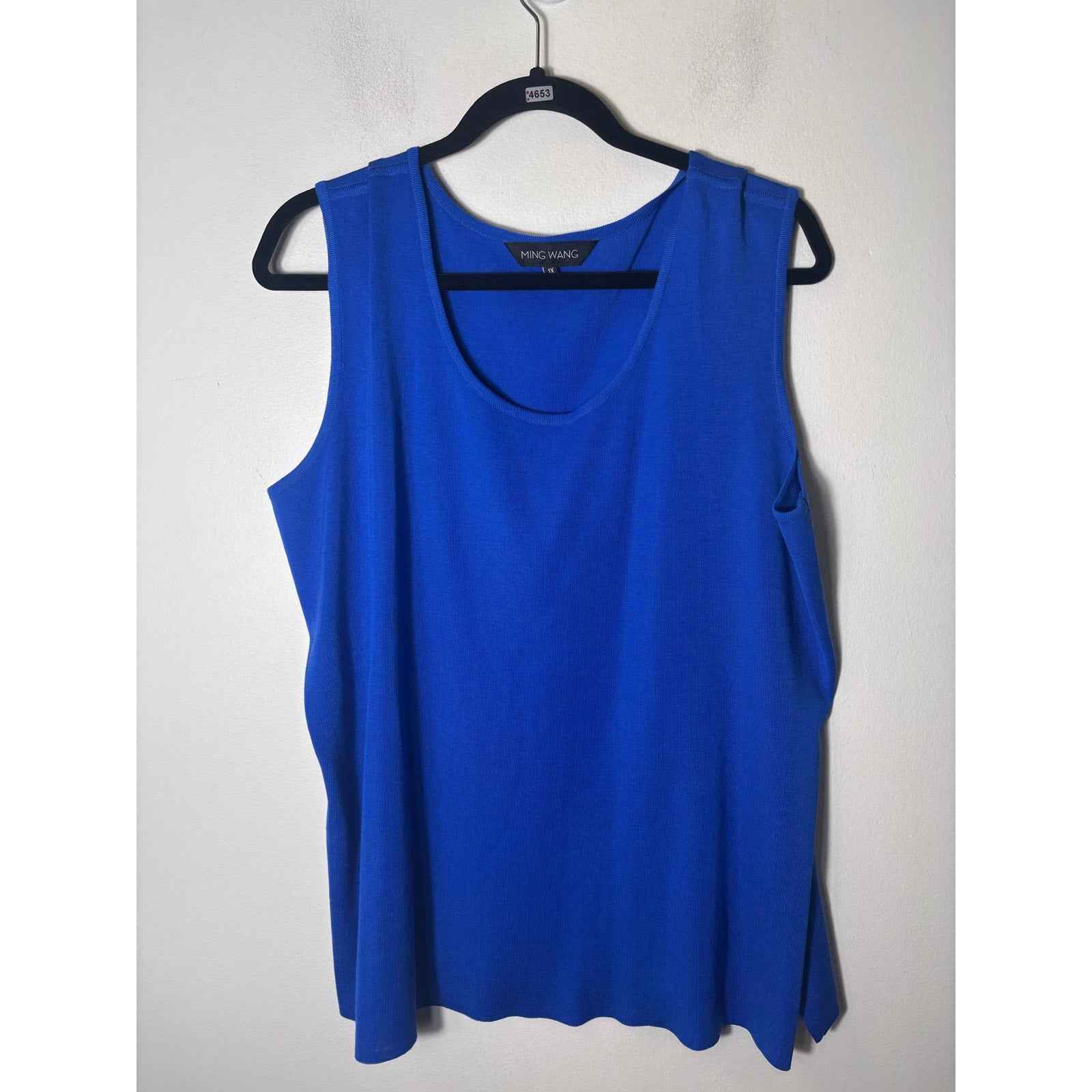 Ming Wang Bright Blue Sleeveless Tank/Shell Sz 2X