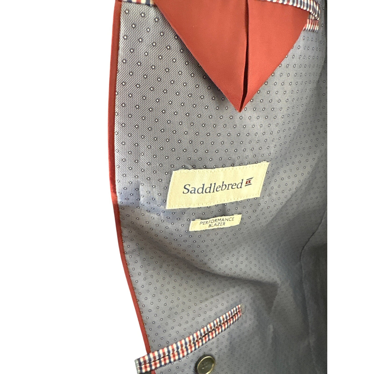 Mens Saddlebred Navy Performance Blazer Sz 46L