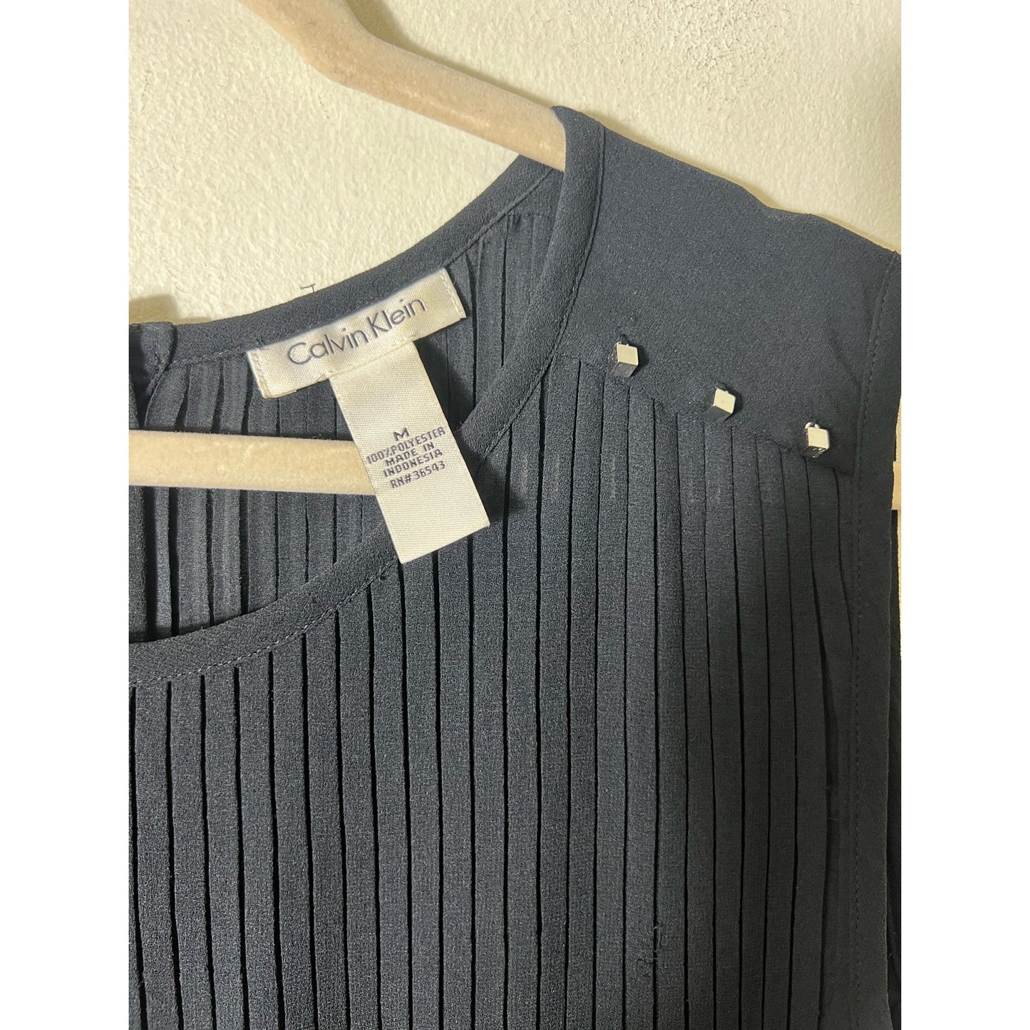 Calvin Klein Black Sleeveless Ribbed Tank Sz M