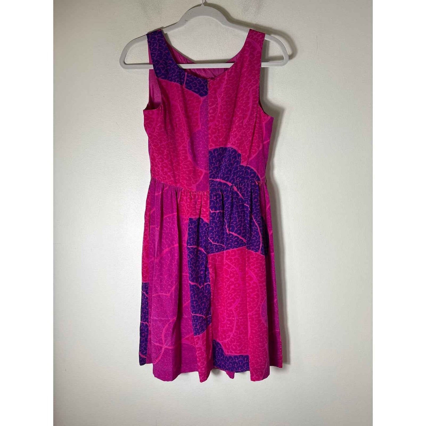 Trina Turk Hot Pink Purple Sleeveless Silk Knee Length Dress Sz 6