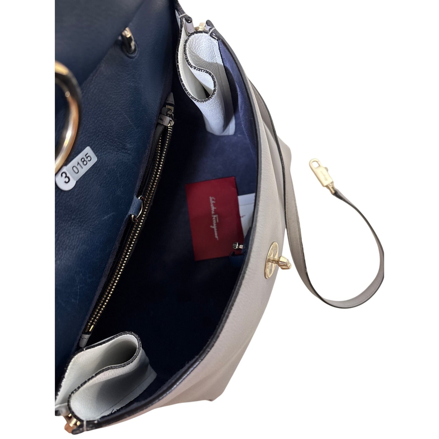 Salvatore Ferragamo Large Sofia Gancini Tricolor Leather Bag