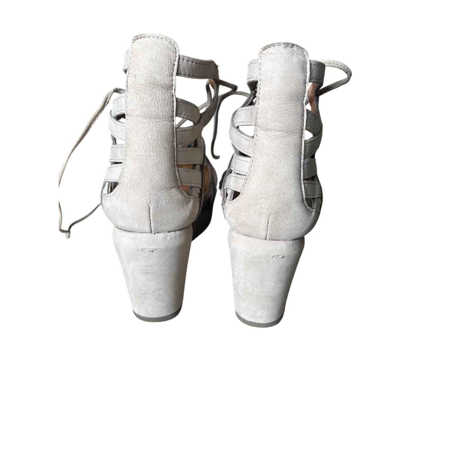 Gentle Souls Tan Leather Platform Strappy Sandal Sz 8.5