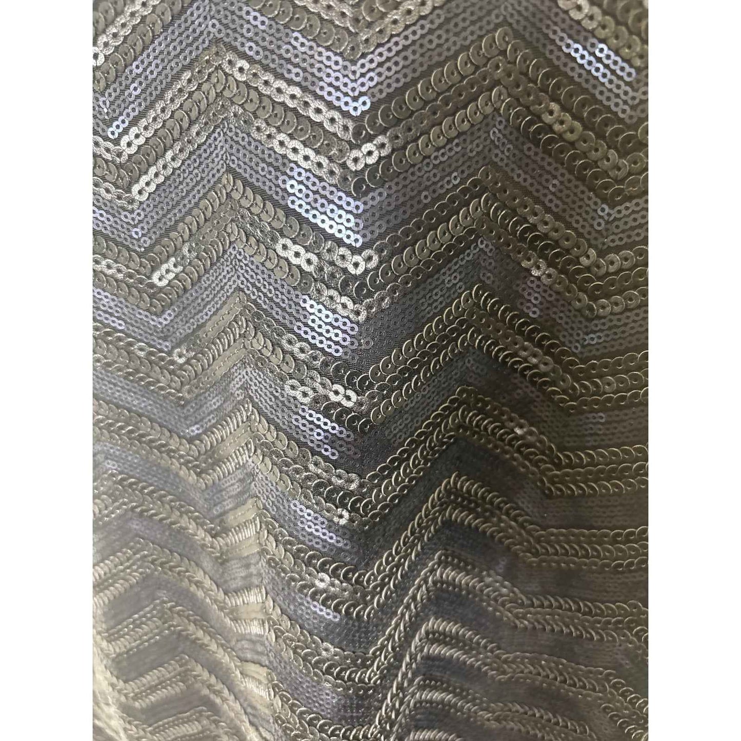 NWT Etcetera Black Sleeveless Sequence Cheveron Cocktail Top Sz XL