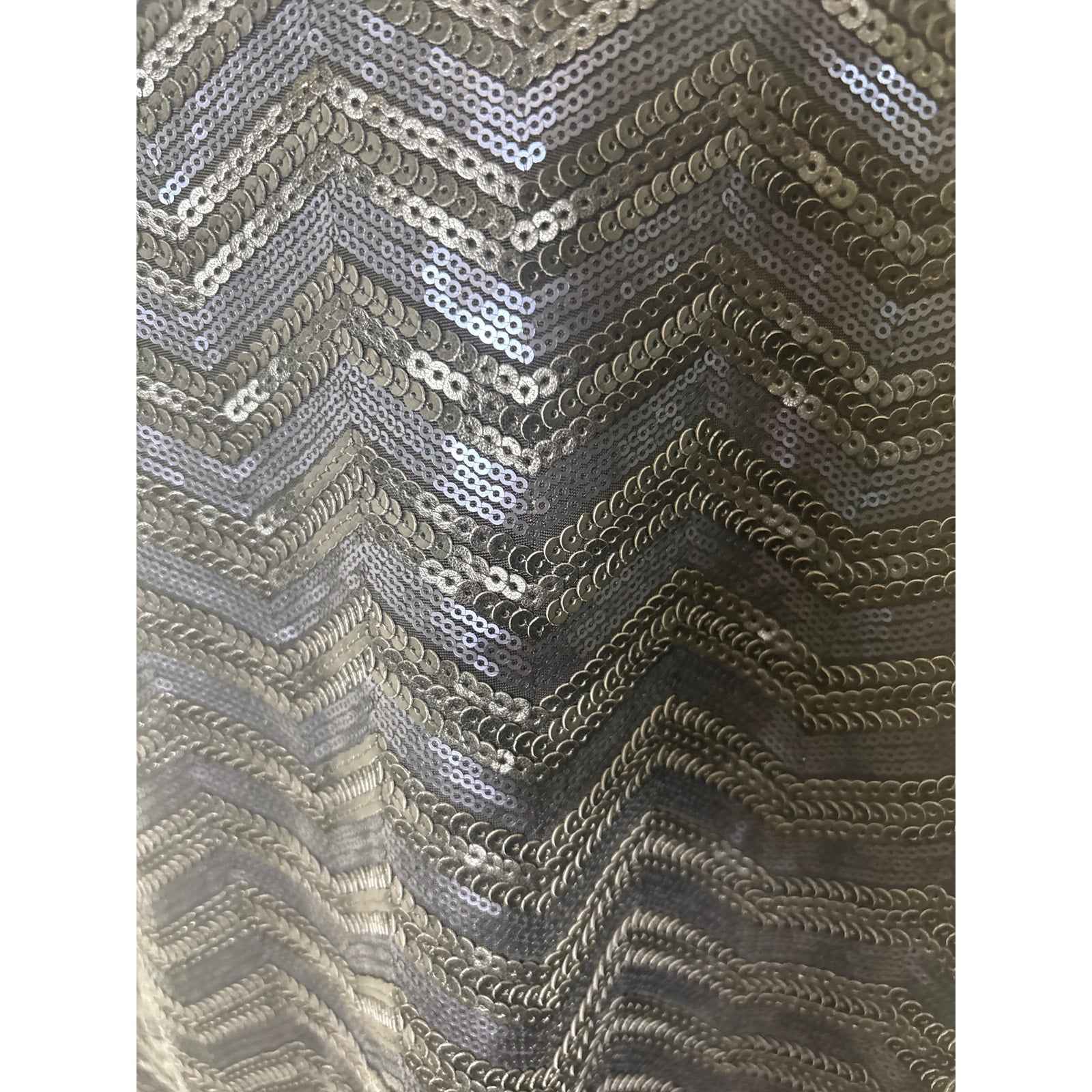 NWT Etcetera Black Sleeveless Sequence Cheveron Cocktail Top Sz XL