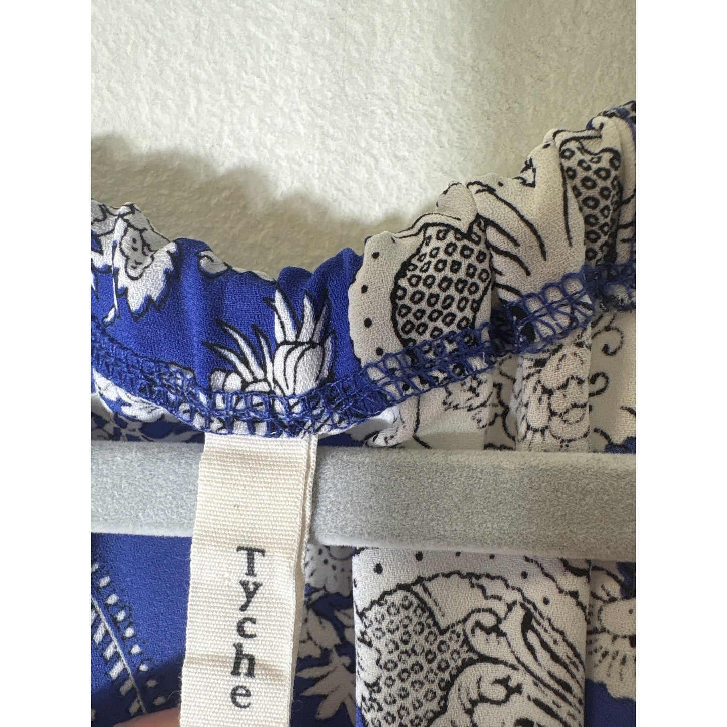 Tyche Blue and White Tank Sz L