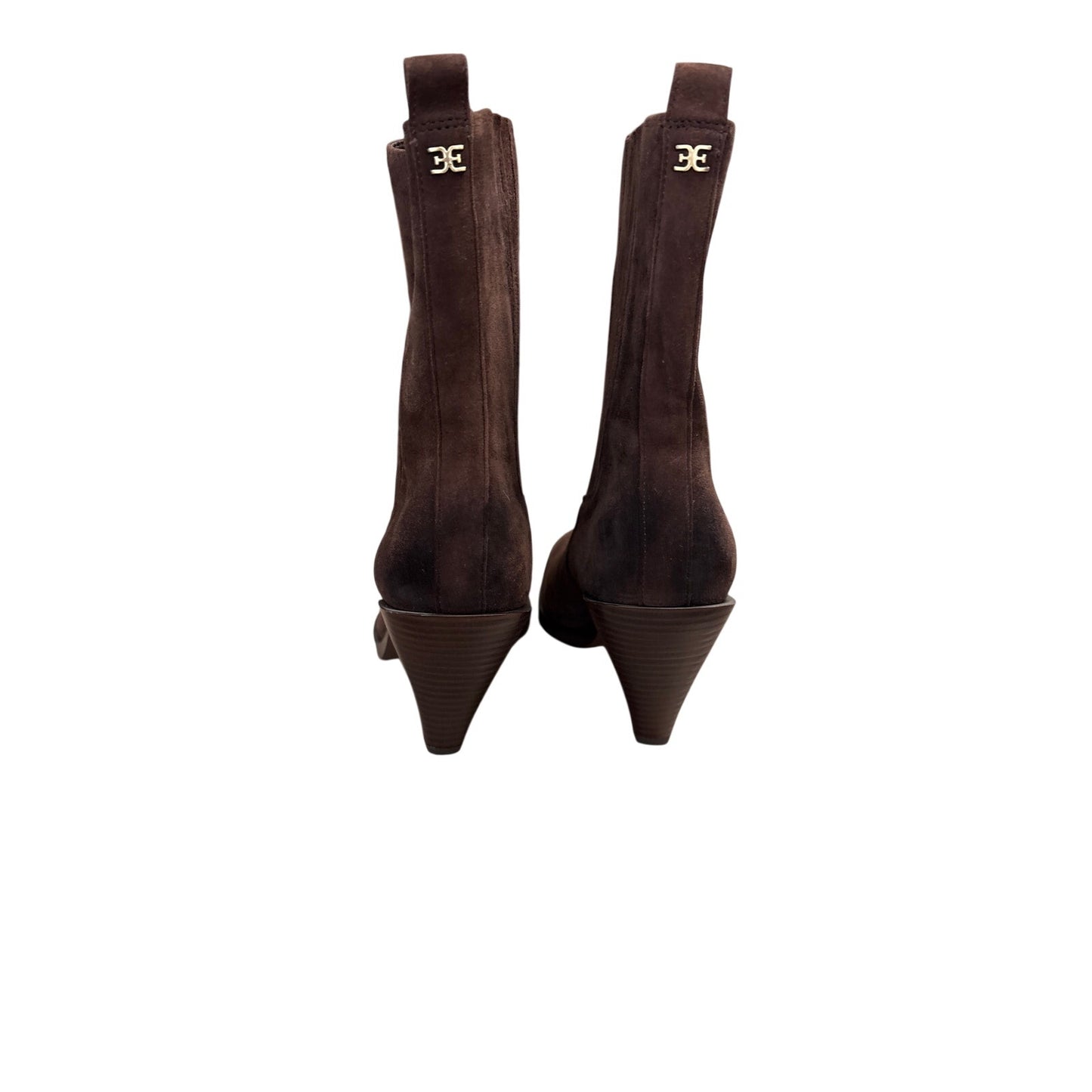 NWOB Sam Edelman Dark Brown Suede High Heel Bootie Sz 9.5
