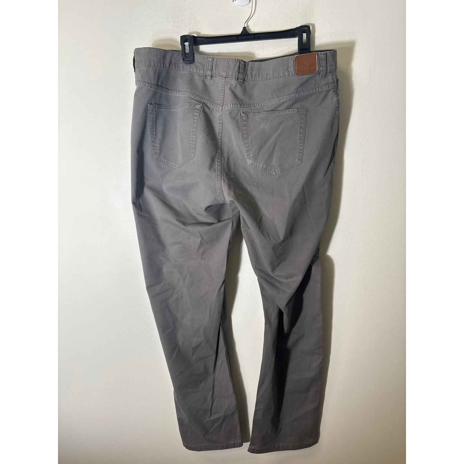 Men's Peter Millar Gray Light Weight Cotton Flat Front Chinos Sz 40x32