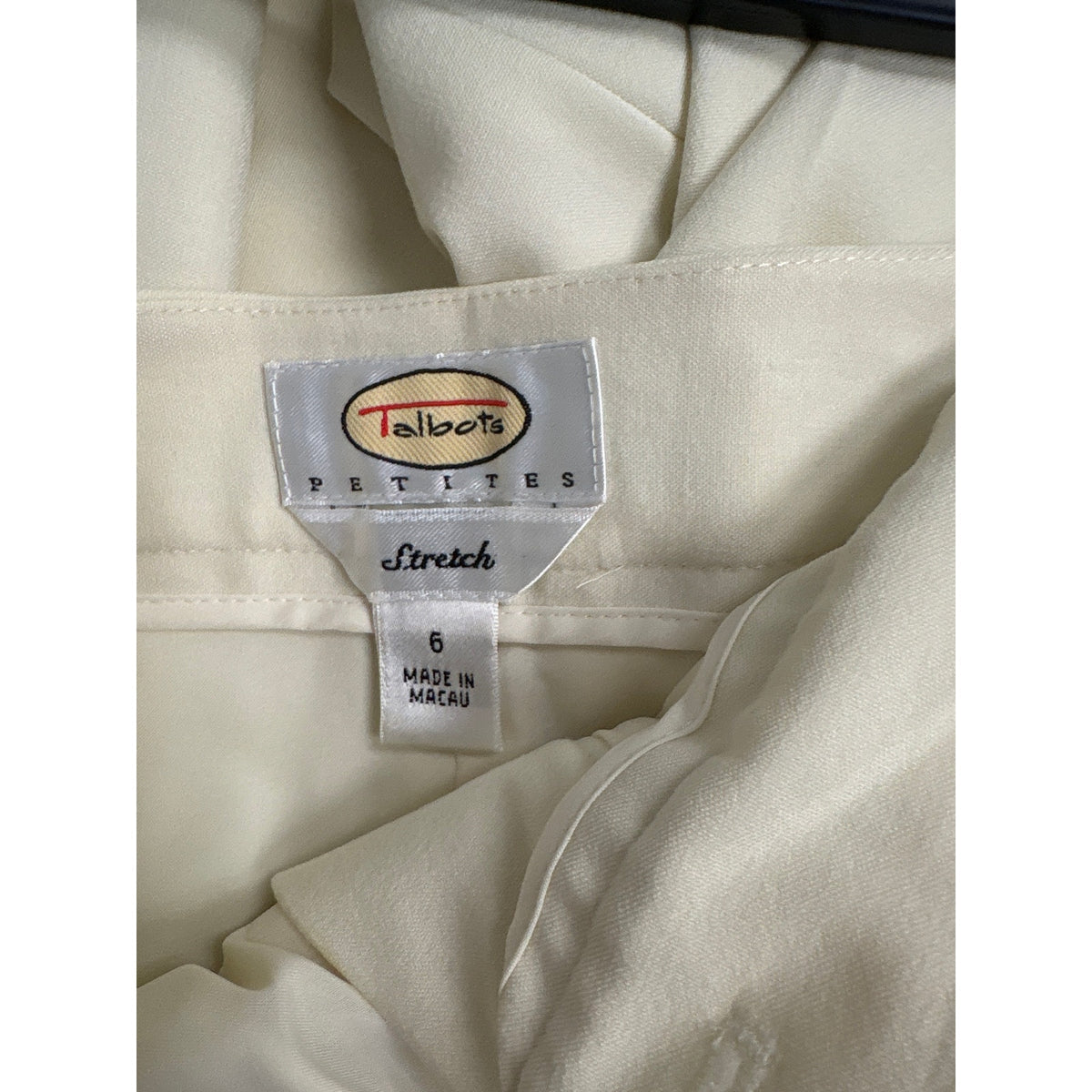Talbots Petites Off White Stretch Dress Pants Sz 6