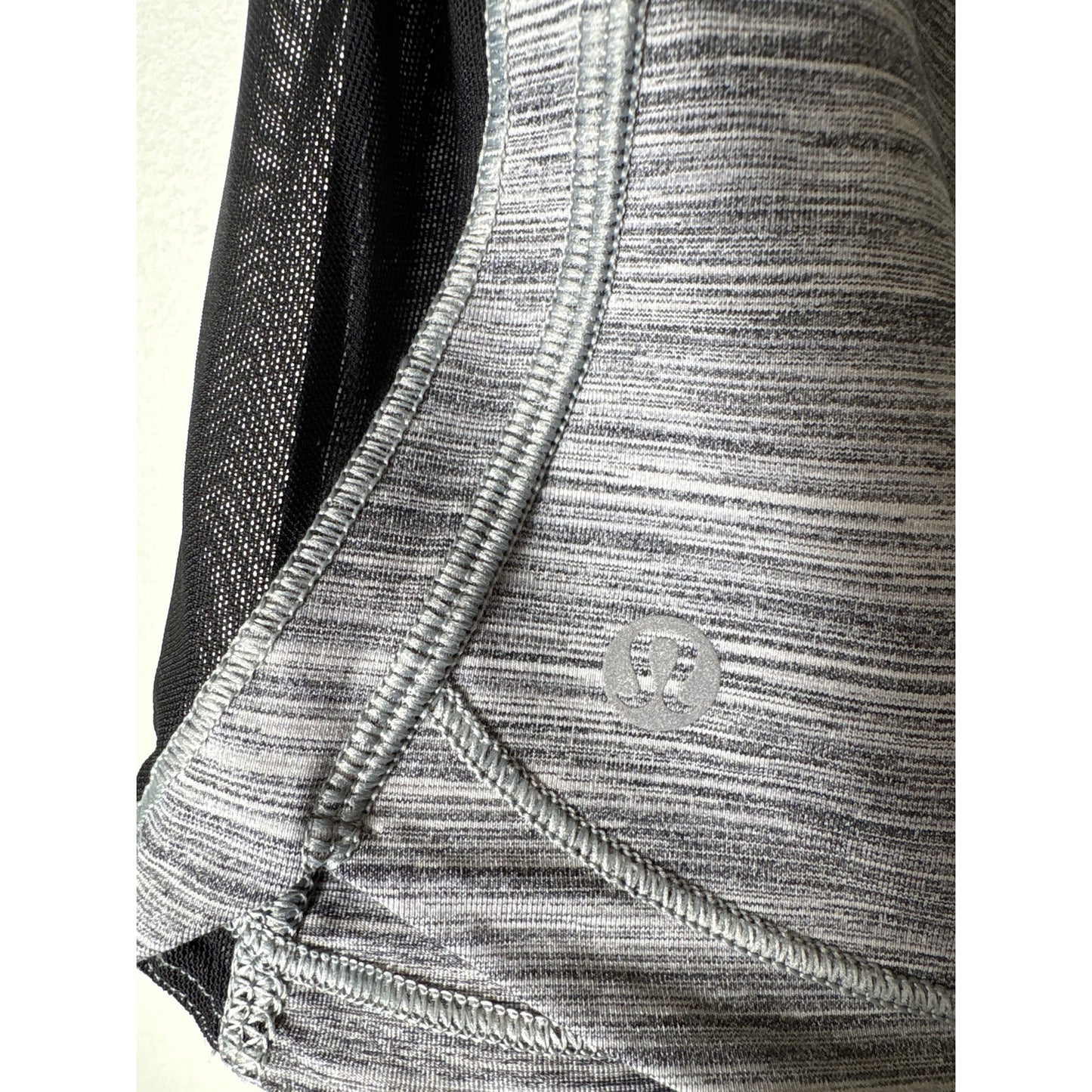 Lululemon Heather Gray and Black Cropped Leggings Sz 8