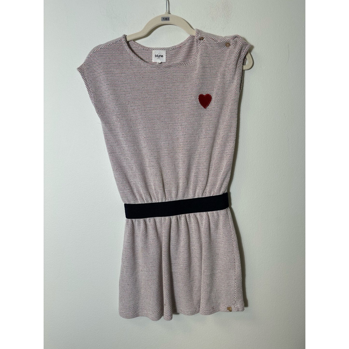 Girls Blune Paris White Red Blue Heart Dress Sz 10A
