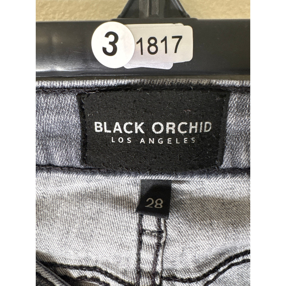 Black Orchid Black/Gray Washed Jude Mid Rise Super Skinny Jeans Sz 28