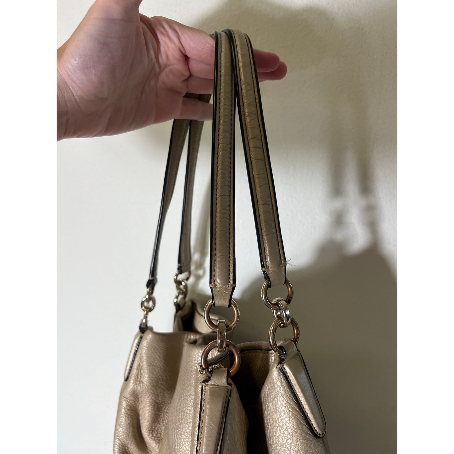 Coach Gold Leather Shoulder Bag