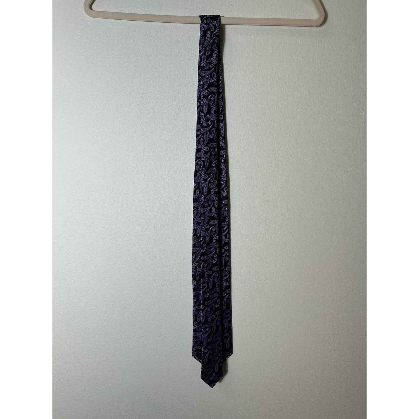 Men's Ike Behar Purple Paisley Silk Tie