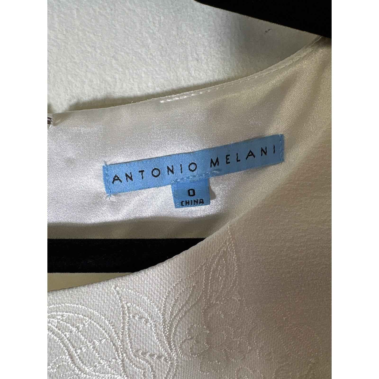NWT Antonio Melani Off White Long Sleeve Midi Dress Sz 0