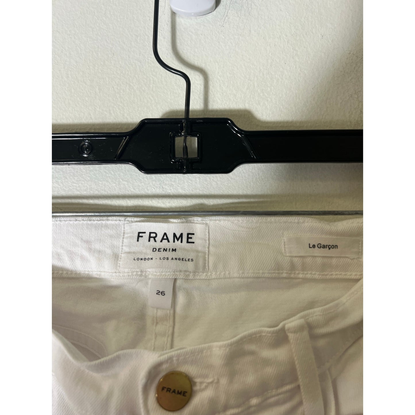 Frame Denim White Le Garcon Skinny Jeans Sz 26