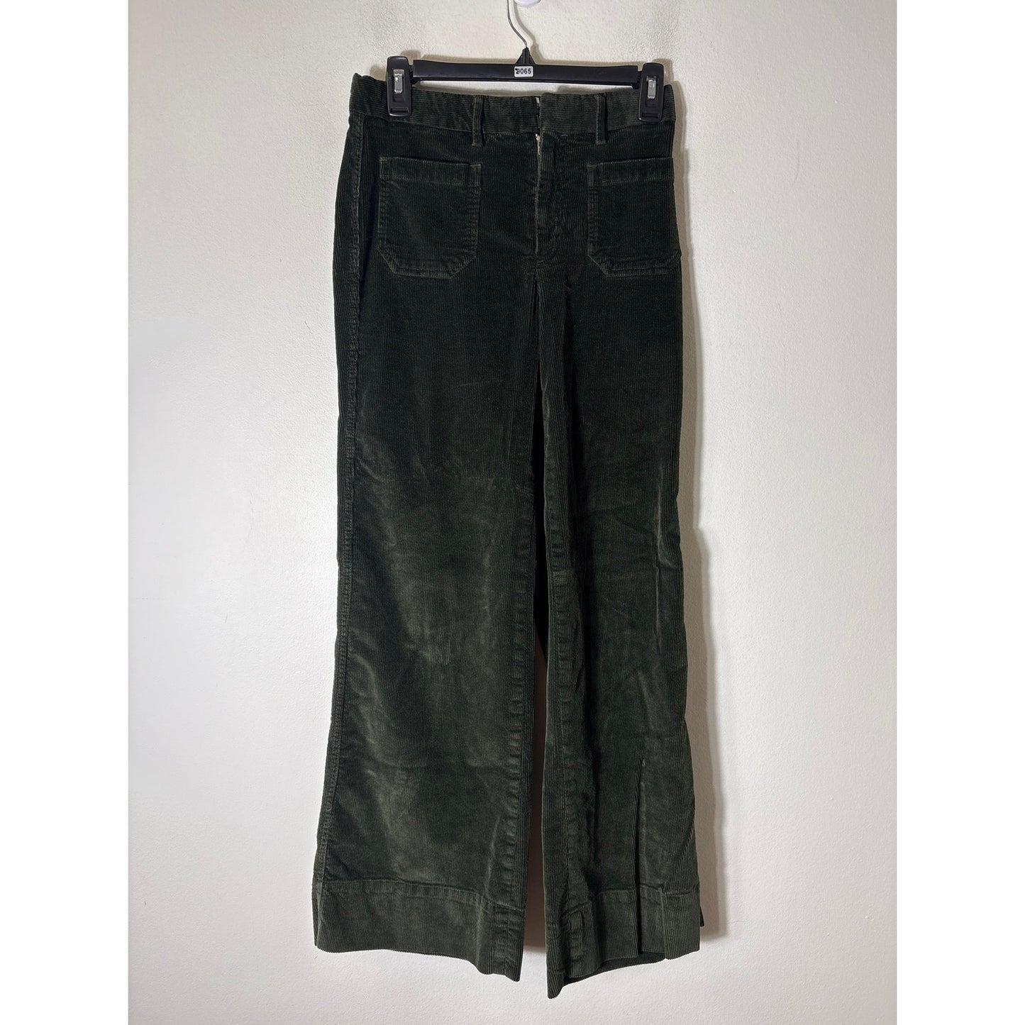 Vineyard Vines Forest Green Cordoroy Wide Leg Jeans Sz 25