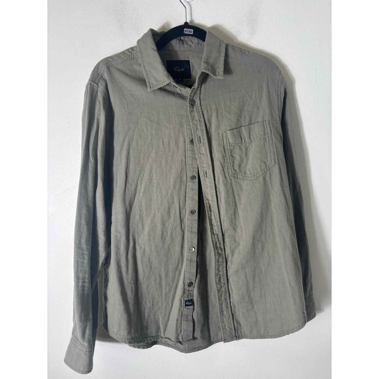 Rails Olive Green Soft Cotton Button Up Shirt Sz SM