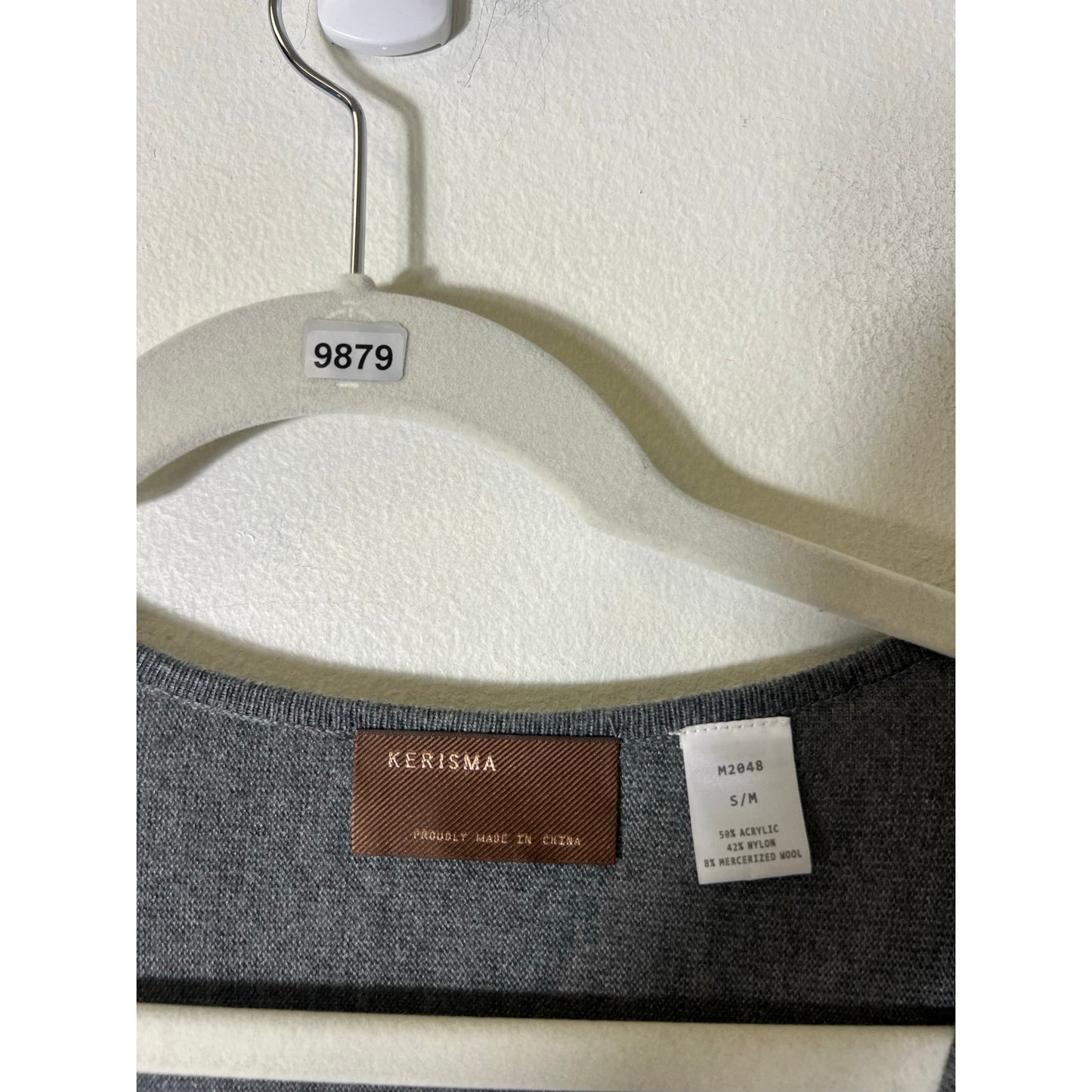 Kerisma Gray Half sleeve V-Neck Sweater Sz S/M
