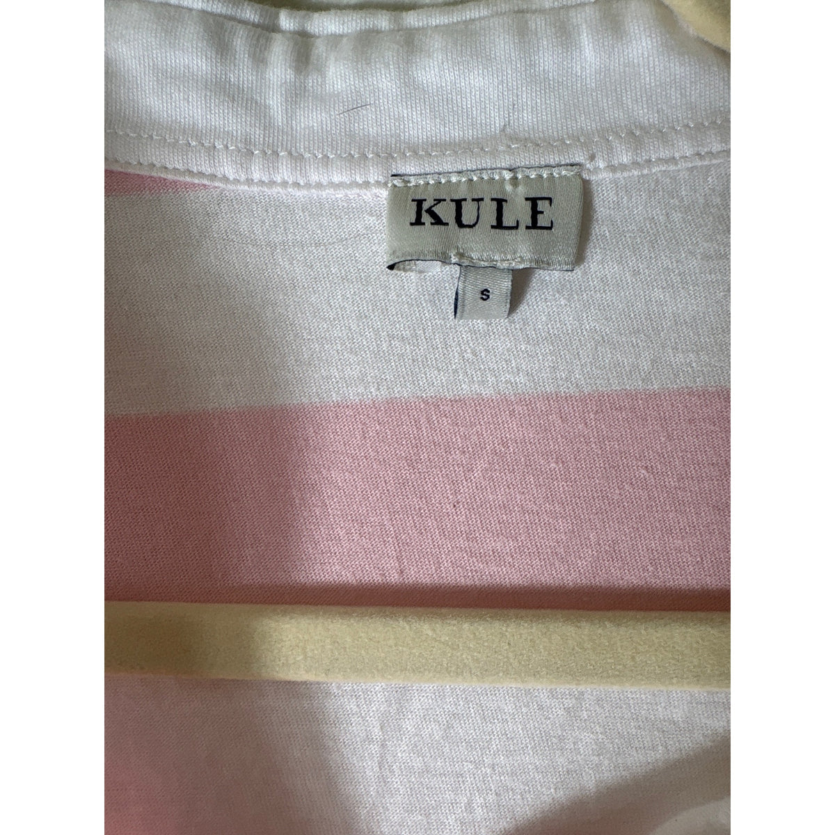 Kule Pink and White Stripe Long Sleeve Cotton Shirt Sz S