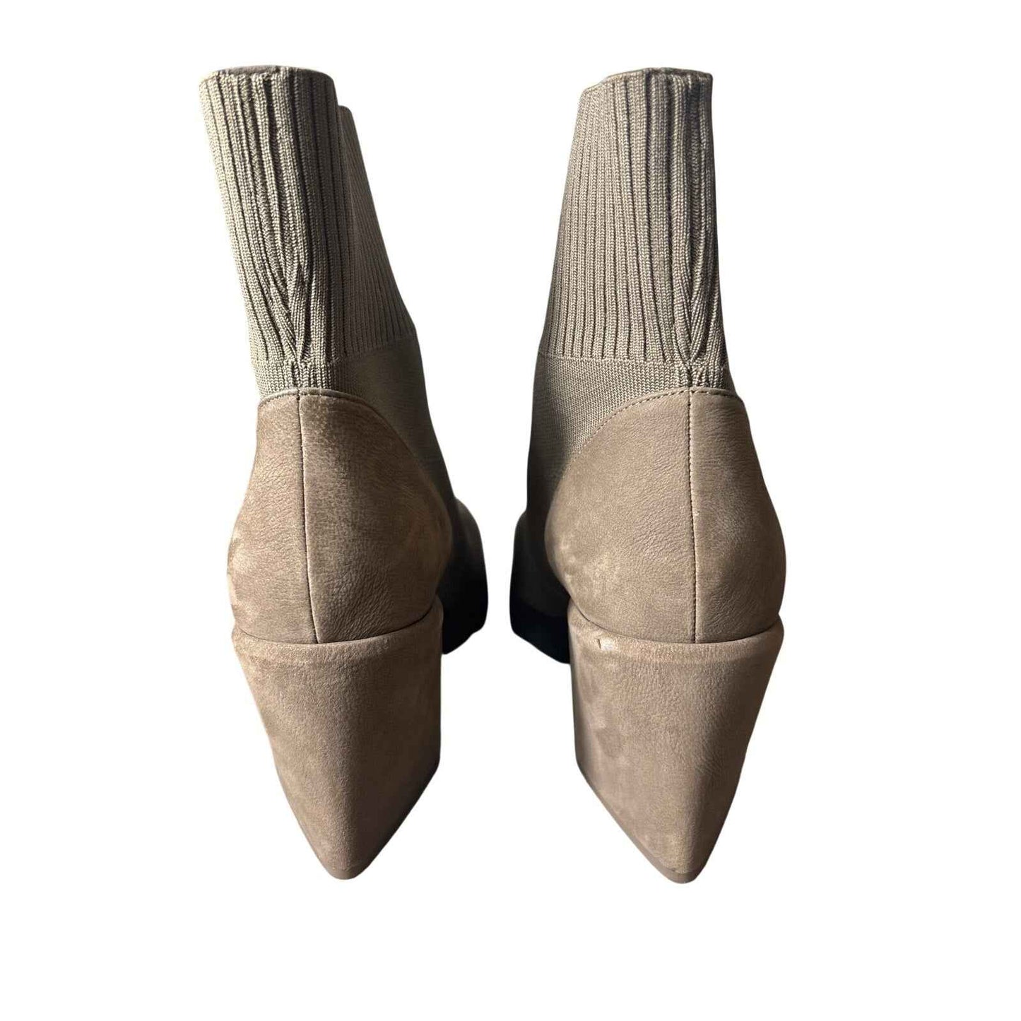 Eileen Fisher Brown Fabric Pull On Ankle Bootie Sz 10