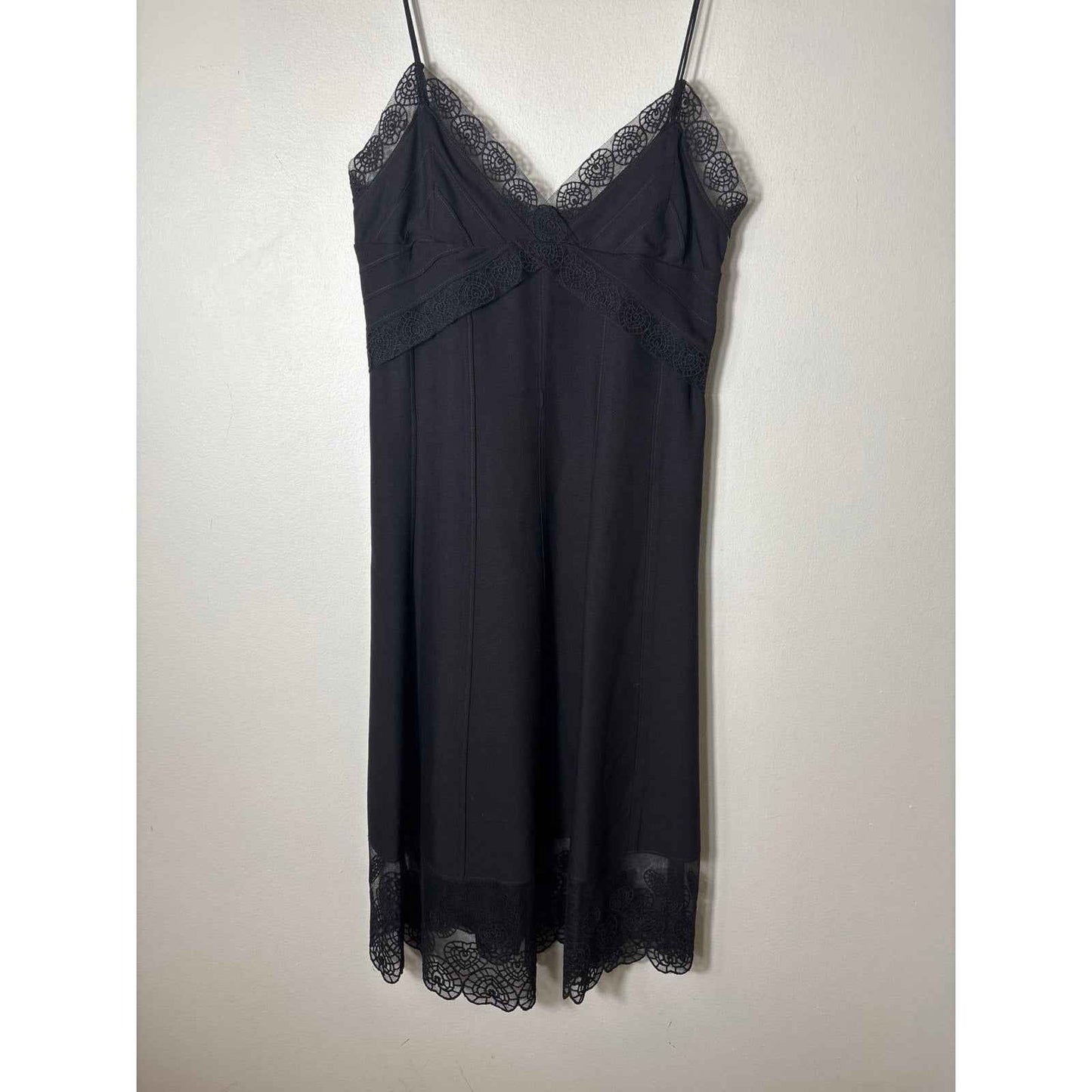 Catherine Malandrino Spaghetti Strap Midi Slip Dress Sz 8